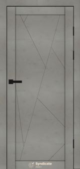 Міжкімнатні двері Syndicate Doors (40 мм)  PVC SD-171 Бетон світлий Глухе