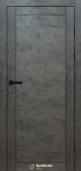 Міжкімнатні двері Syndicate Doors (40 мм)  PVC SD-171 Бетон темний Глухе