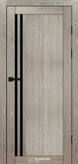 Міжкімнатні двері Syndicate Doors (40 мм)  PVC SD-136 Дуб натуральний Чорне