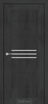 Міжкімнатні Двері StilDoors Ravello (40мм.) Бетон Антрацит Сатин білий