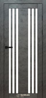 Міжкімнатні двері Syndicate Doors (40 мм)  PVC SD-126 Бетон темний Сатин