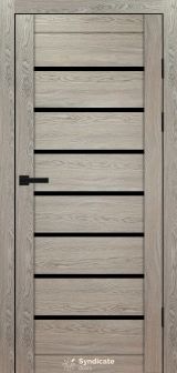Міжкімнатні двері Syndicate Doors (40 мм)  PVC SD-102 Дуб натуральний Чорне