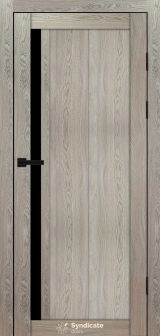 Міжкімнатні двері Syndicate Doors (40 мм)  PVC SD-124 Дуб натуральний Чорне