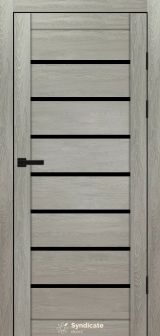 Міжкімнатні двері Syndicate Doors (40 мм)  PVC SD-102 Дуб ровера Чорне