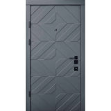 Вхідні двері Qdoors, колекція Авангард, Тіффані, гріфель софт/біла емаль