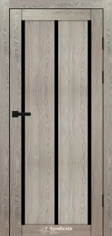 Міжкімнатні двері Syndicate Doors (40 мм)  PVC SD-127 Дуб натуральний Чорне