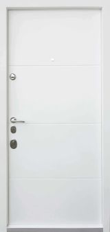 Вхідні двері Qdoors, колекція Авангард, Горизонт Al, венге темний горизонт /біле дерево - Изображение 1