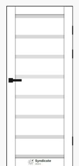 Міжкімнатні двері Syndicate Doors (40 мм)  PVC SD-103 Білий оксамит Сатин