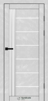 Міжкімнатні двері Syndicate Doors (40 мм)  PVC SD-114 Бетон білий Сатин