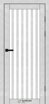 Міжкімнатні двері Syndicate Doors (40 мм)  PVC SD-125 Бетон білий Сатин