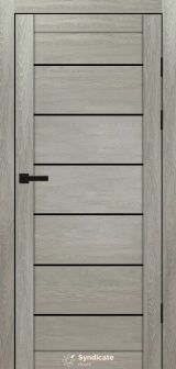 Міжкімнатні двері Syndicate Doors (40 мм)  PVC SD-108 Дуб ровера Чорне