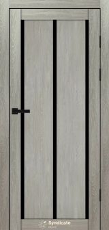 Міжкімнатні двері Syndicate Doors (40 мм)  PVC SD-127 Дуб ровера Чорне