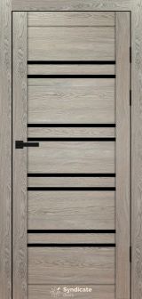 Міжкімнатні двері Syndicate Doors (40 мм)  PVC SD-118 Дуб натуральний Чорне