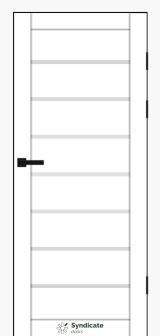 Міжкімнатні двері Syndicate Doors (40 мм)  PVC SD-102 Білий оксамит Сатин