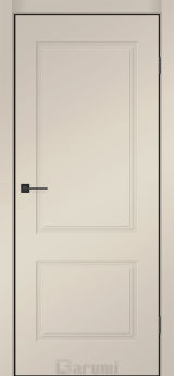 Міжкімнатні двері Darumi SINTRA Classic-02 (40 мм) Сріблястий тауп глухе з чорним торцем