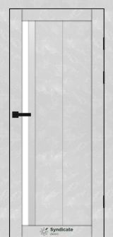 Міжкімнатні двері Syndicate Doors (40 мм)  PVC SD-124 Бетон білий Сатин