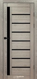 Міжкімнатні двері Syndicate Doors (40 мм)  PVC SD-101 Дуб натуральний Чорне