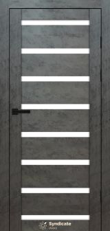 Міжкімнатні двері Syndicate Doors (40 мм)  PVC SD-103 Бетон темний Сатин