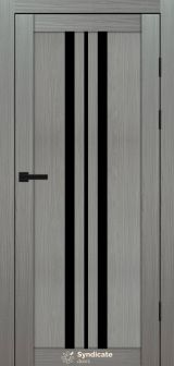 Міжкімнатні двері Syndicate Doors (40 мм)  PVC SD-107 Венге модерна Чорне