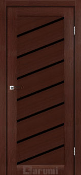 Міжкімнатні двері Darumi Rosalia (40 мм) Венге панга Чорне скло