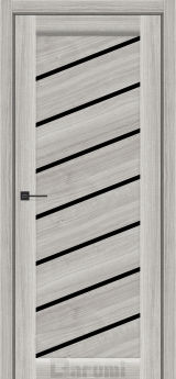 Міжкімнатні двері Darumi Rosalia (40 мм) Горіх вайт рівер Чорне скло