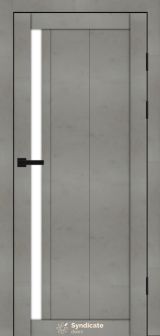 Міжкімнатні двері Syndicate Doors (40 мм)  PVC SD-124 Бетон світлий Сатин