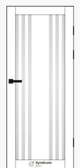 Міжкімнатні двері Syndicate Doors (40 мм)  PVC SD-126 Білий оксамит Сатин