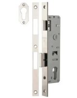Корпус вузькопрофільного замку з зачіпкою 153P-25/85 CP (хром) FUARO (для профільних дверей)