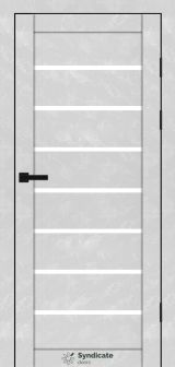 Міжкімнатні двері Syndicate Doors (40 мм)  PVC SD-102 Бетон білий Сатин