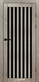 Міжкімнатні двері Syndicate Doors (40 мм)  PVC SD-125 Дуб натуральний Чорне