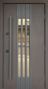 Вхідні двері Qdoors, ВУЛИЦЯ 3 контура, РЕФЕРЕНС, антрацит пісок/ білий атлас vin