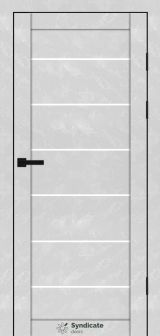 Міжкімнатні двері Syndicate Doors (40 мм)  PVC SD-108 Бетон білий Сатин