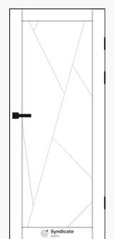 Міжкімнатні двері Syndicate Doors (40 мм)  PVC SD-171 Білий оксамит Глухе