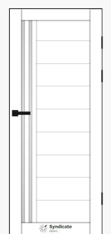 Міжкімнатні двері Syndicate Doors (40 мм)  PVC SD-135 Білий оксамит Сатин