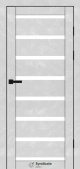 Міжкімнатні двері Syndicate Doors (40 мм)  PVC SD-103 Бетон білий Сатин