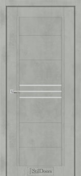 Міжкімнатні Двері StilDoors Ravello (40мм.) Бетон Тефра Сатин білий