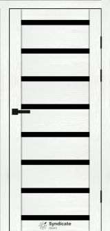 Міжкімнатні двері Syndicate Doors (40 мм)  PVC SD-103 Біла структура Чорне
