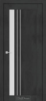 Міжкімнатні Двері StilDoors Bellano (40мм.) Бетон Антрацит Сатин білий