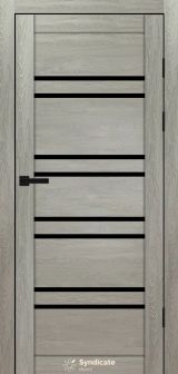 Міжкімнатні двері Syndicate Doors (40 мм)  PVC SD-118 Дуб ровера Чорне